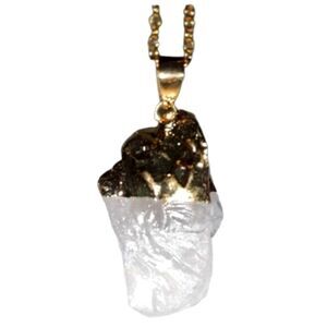 HAND crafted Clear Quartz Spiritual Healing crystal stone necklace